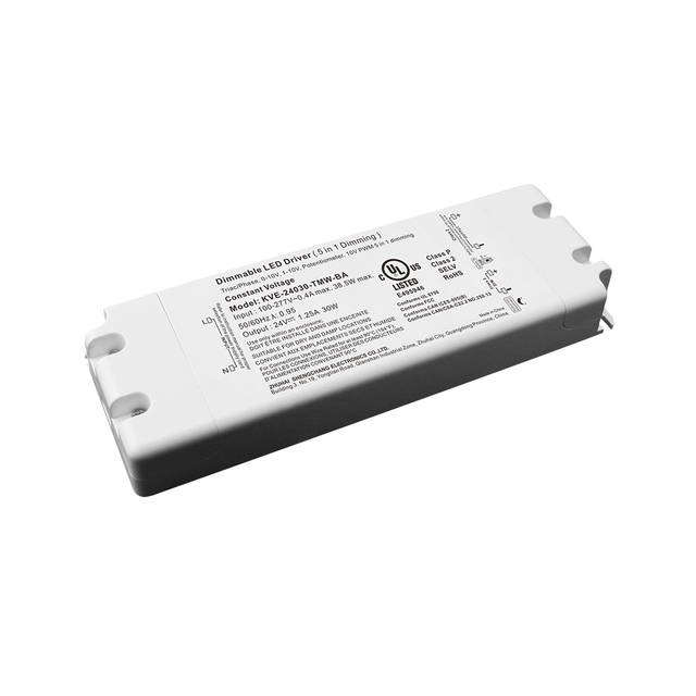 30W Triac 0-10V 可调光 LED 驱动器 CV LED 灯