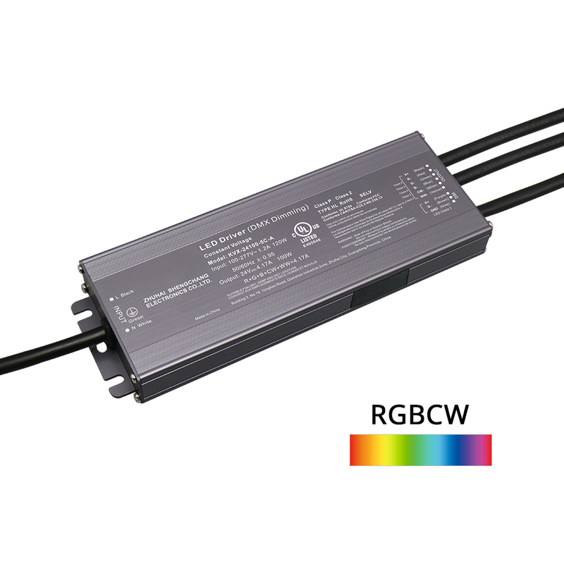 80W 96W 100W 120W 2 类 CV RGB CW DMX LED 驱动器 1 2 3 4 5 通道