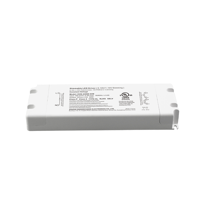 适用于 Lutron 调光器的 60W CV 0-10V 可调光 LED 电源