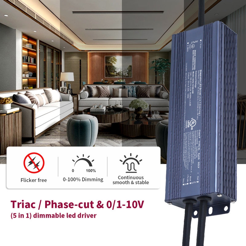 80W 96W 100W 120W Triac 0-10V 可调光 LED 驱动器 CV 12vdc 24vdc 36vdc 48vdc 100v 120-277v 输入