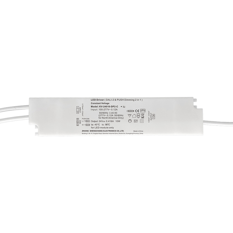 DP2 10W 20W CV DALI 2 Push LED 驱动器，带 PVC 绝缘线