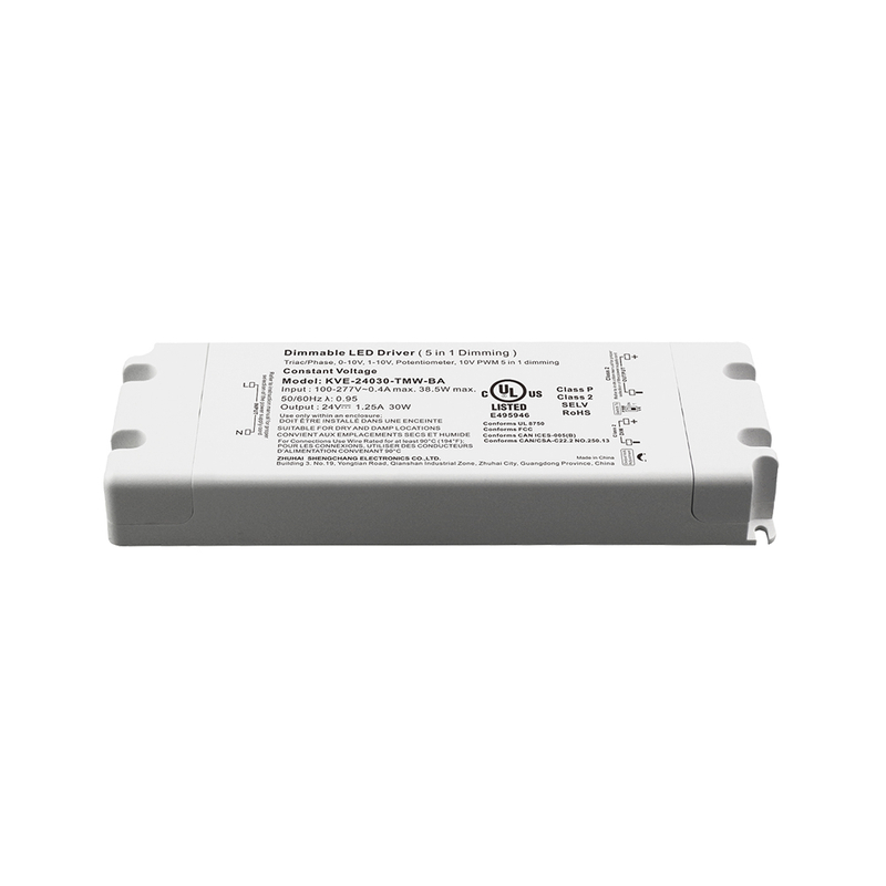 30W Triac 0-10V 可调光 LED 驱动器 CV LED 灯