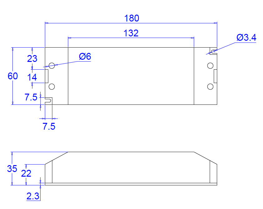 30W 0-10V LED电源尺寸