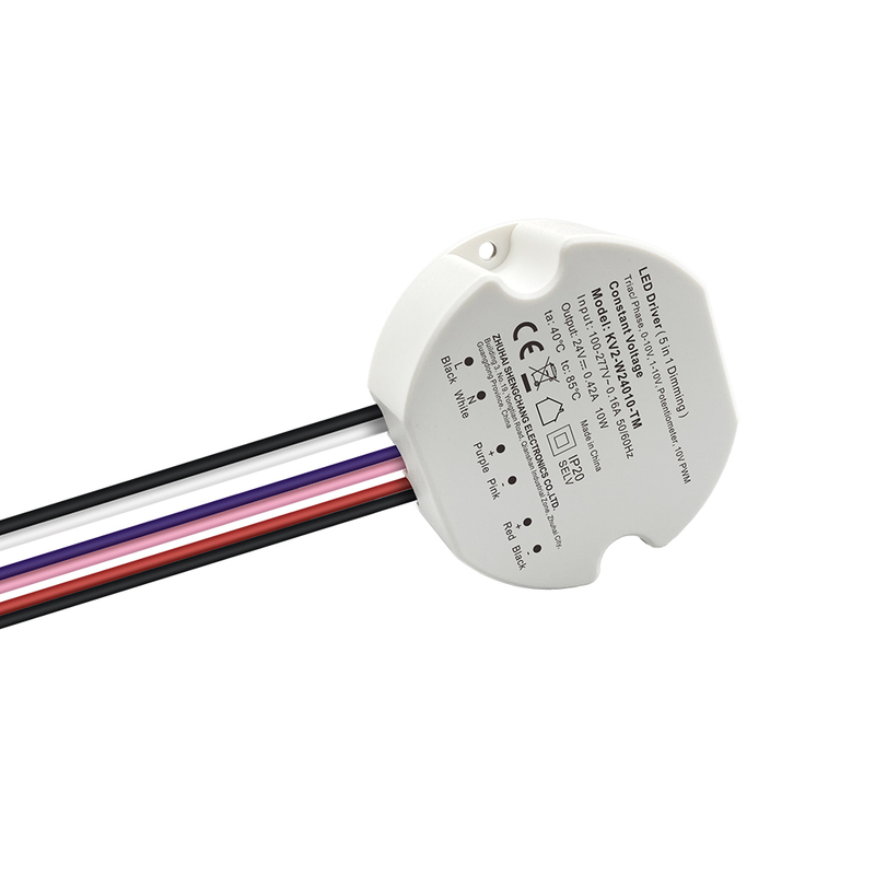 10W Triac 0-10V 可调光 LED 驱动器 CV 圆形塑料