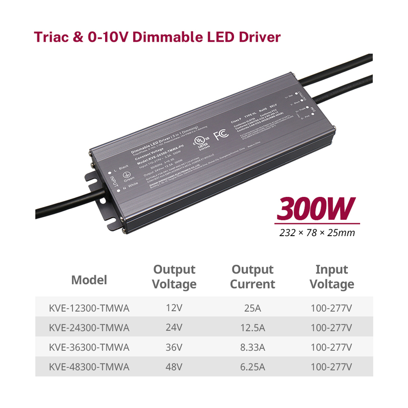 300W Triac 0-10V 可调光 LED 驱动器 CV 出售