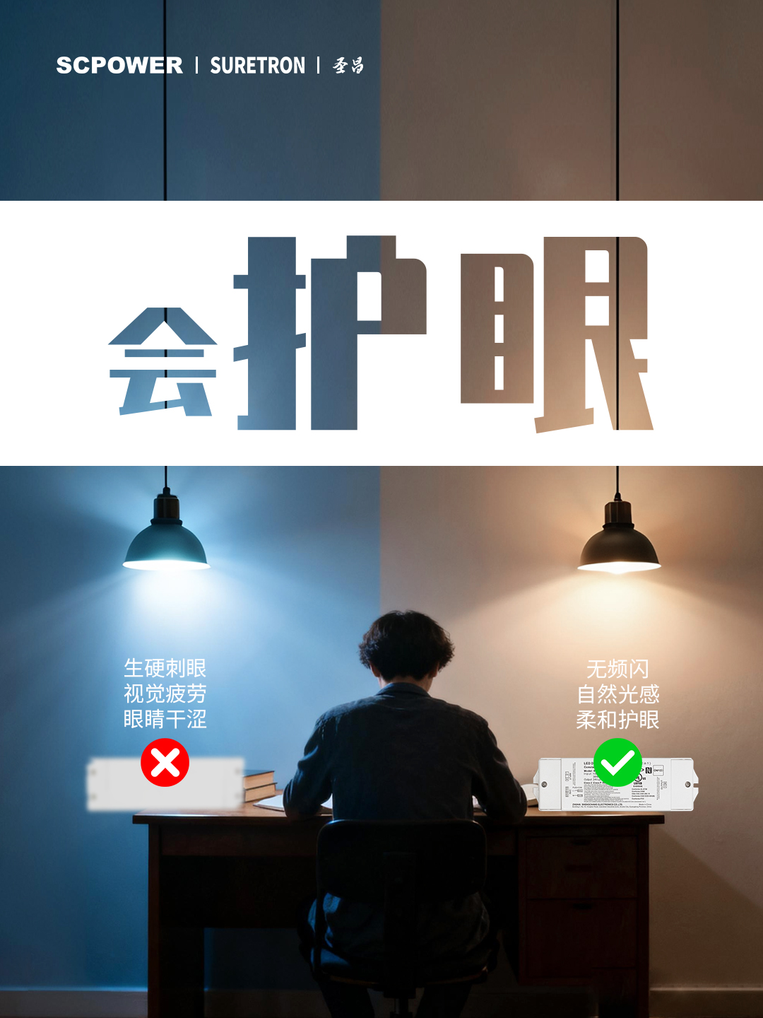圣昌DALI-2调光电源 – 无频闪设计，护眼照明