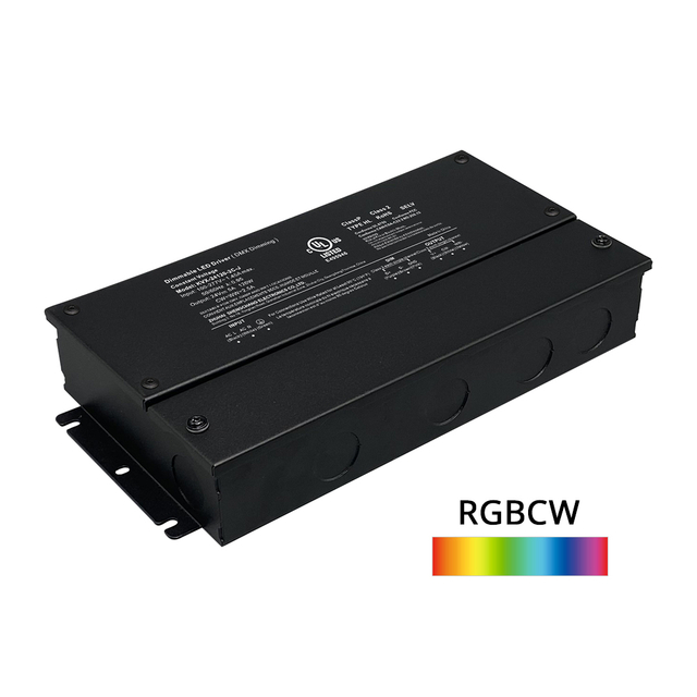 300W 2 级 CV 调光 CW RGB RGBW RGBCW DMX 可调光 LED 驱动器 1 2 3 4 5 通道