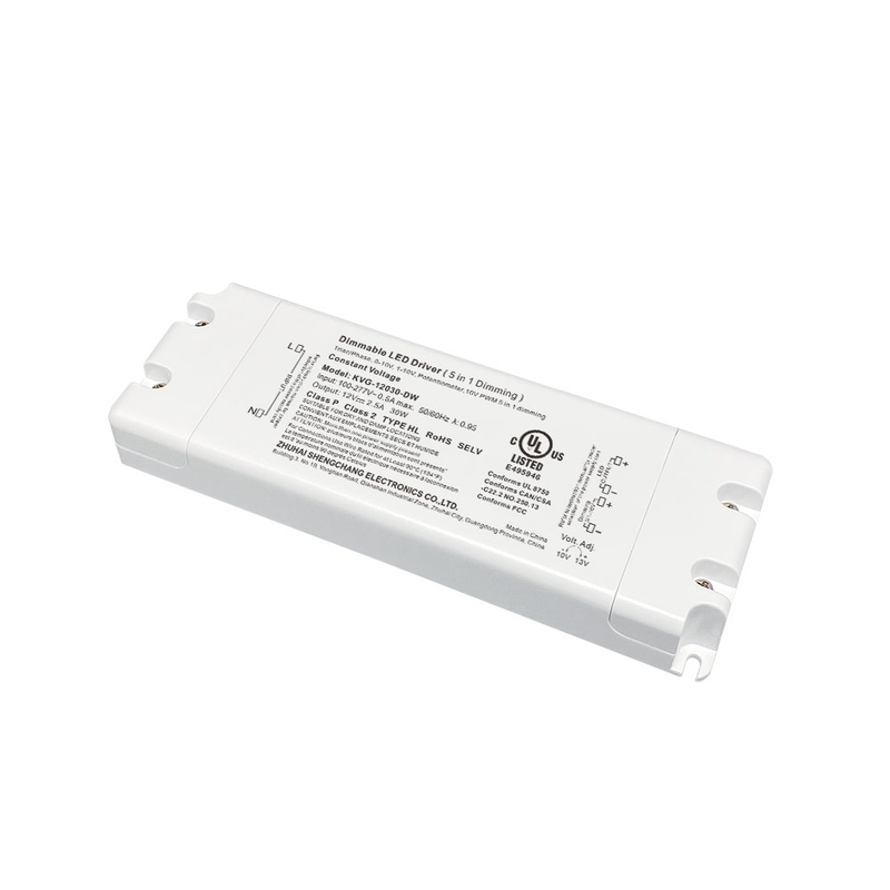 30W Triac 0-10V 可调光 LED 驱动器 CV 100 交流至 12v 24v 36v 48v 直流输出