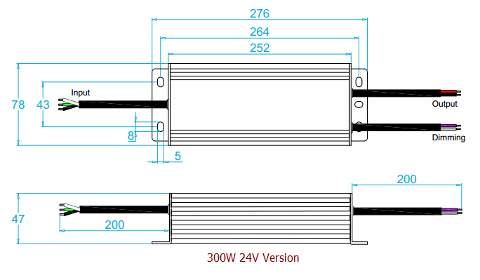 24v 300w 0-10V LED 电源接线图