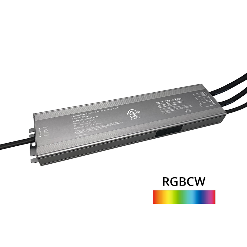 DP2 300W CV RGB CW DALI 2 推可调光 LED 驱动器 12Vdc 24Vdc 36Vdc 48Vdc