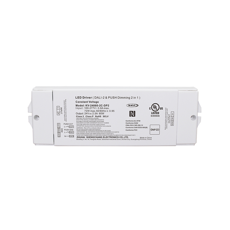 DP2 60W CV CCT DALI 2 推可调光 LED 驱动器 12V 24V 36V 48V DC