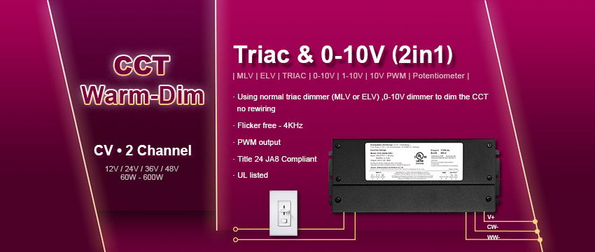 Triae phase cut 0-10v led drivers