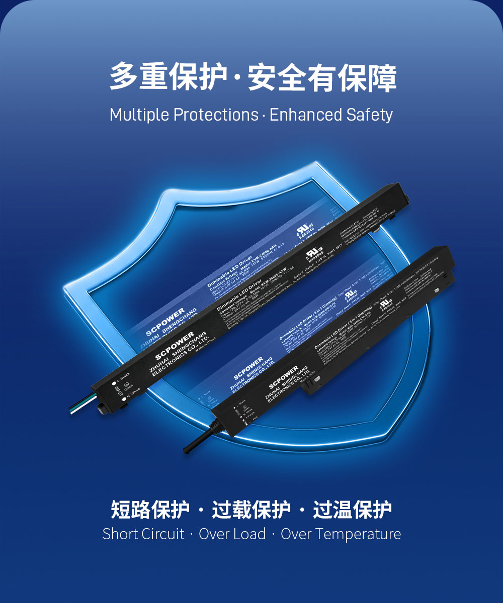 圣昌磁吸导轨调光电源-短路保护-过载保护-过温保护.jpg